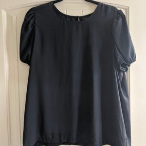 Trendy Sheer Black Blouse